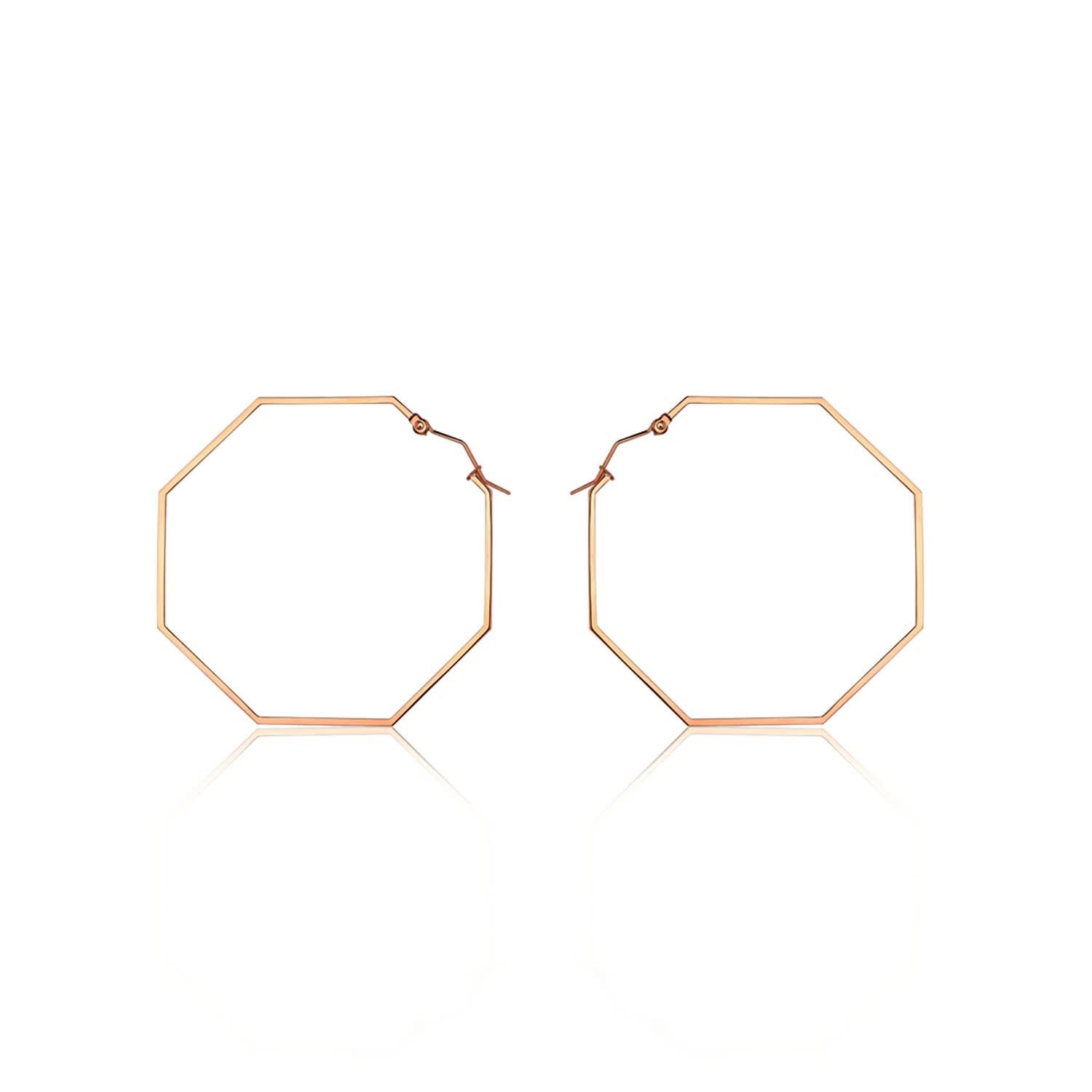 Okto Hoop Earrings - Rose Gold S | Wolf and Badger (Global excl. US)