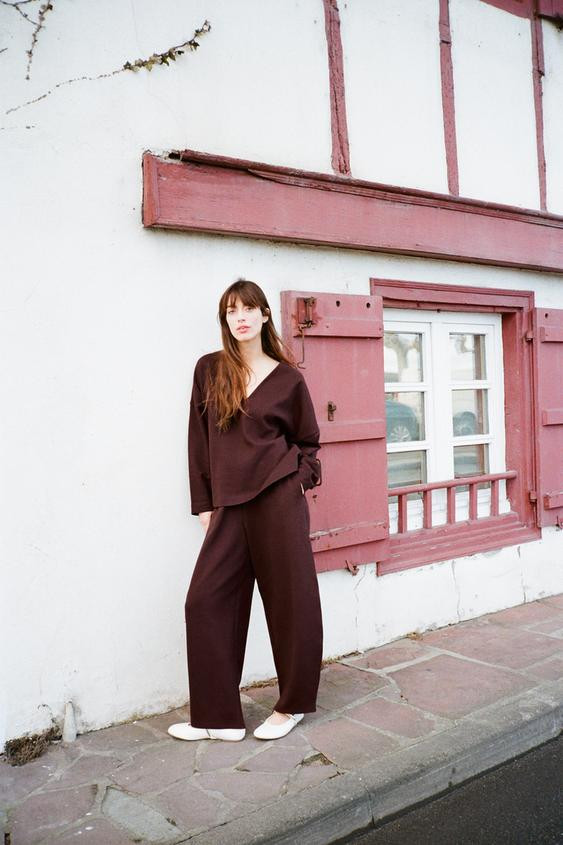INTERLOCK BALLOON PANTS | Zara US