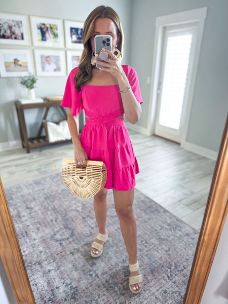 Amazon vacation dress in XS. Amazon vacation outfit. Pink dress. Bachelorette party. Summer outfit. Spring outfit. Shoes are whole sizes only - size up if you’re a half size!

#LTKshoecrush #LTKtravel #LTKwedding