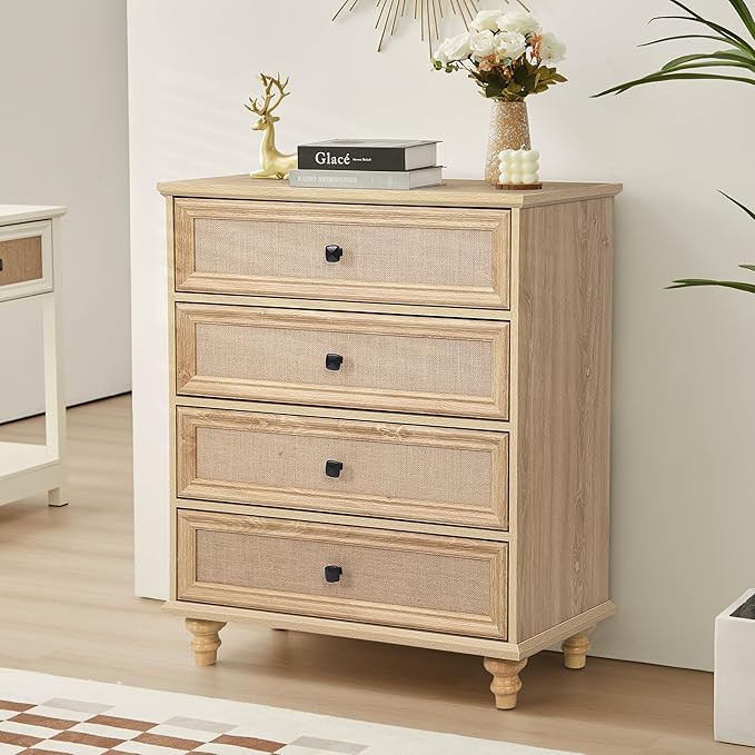 ORRD 4 Drawer Dresser for Bedroom, Mid Century Modern Wide Wood Rustic Chest of Drawers Wooden St... | Amazon (US)