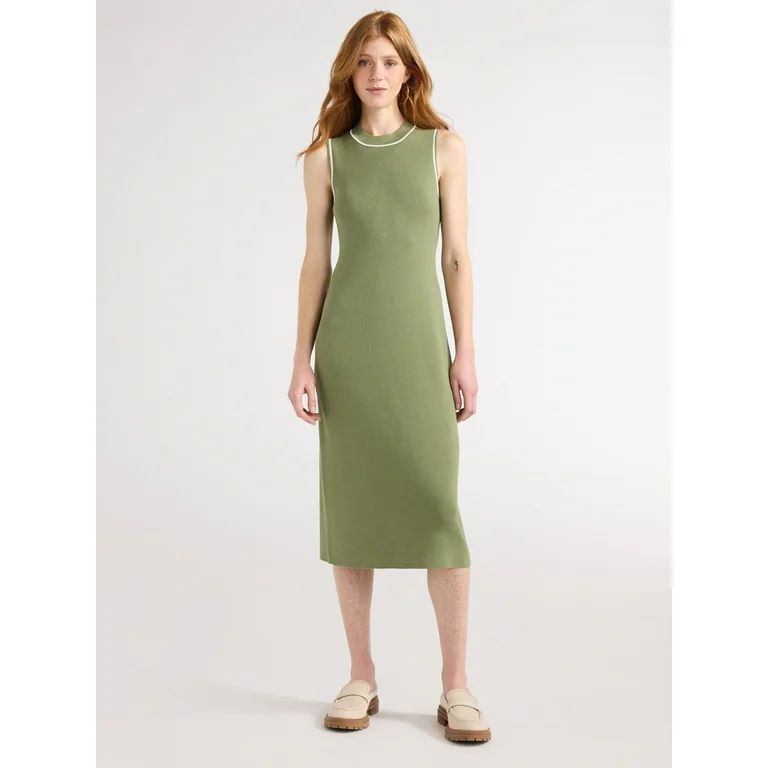 Free Assembly Women’s Sleeveless Sweater Knit Midi Dress, Sizes XS-XXL | Walmart (US)