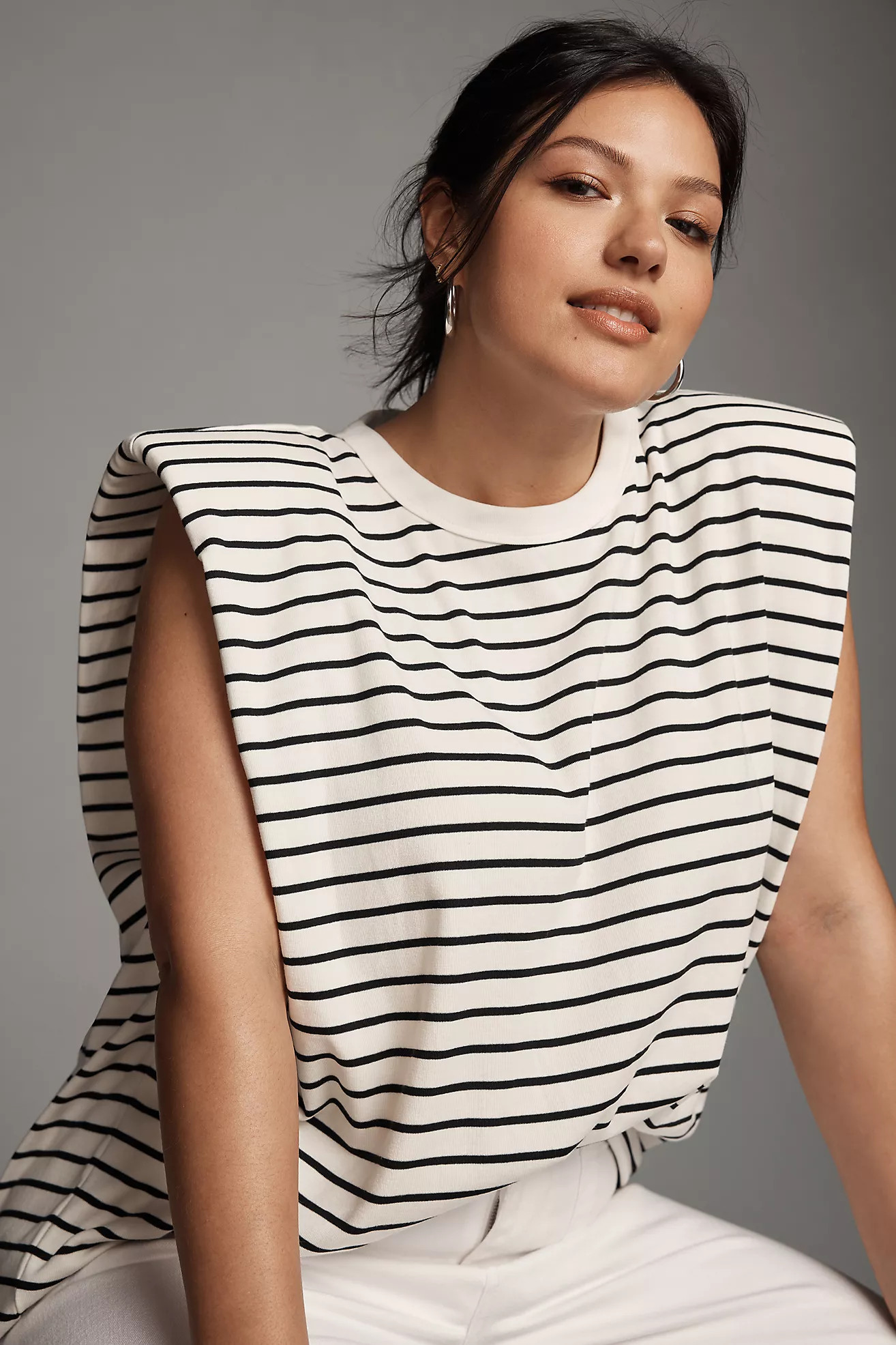 Maeve Boxy Muscle Tee | Anthropologie (US)