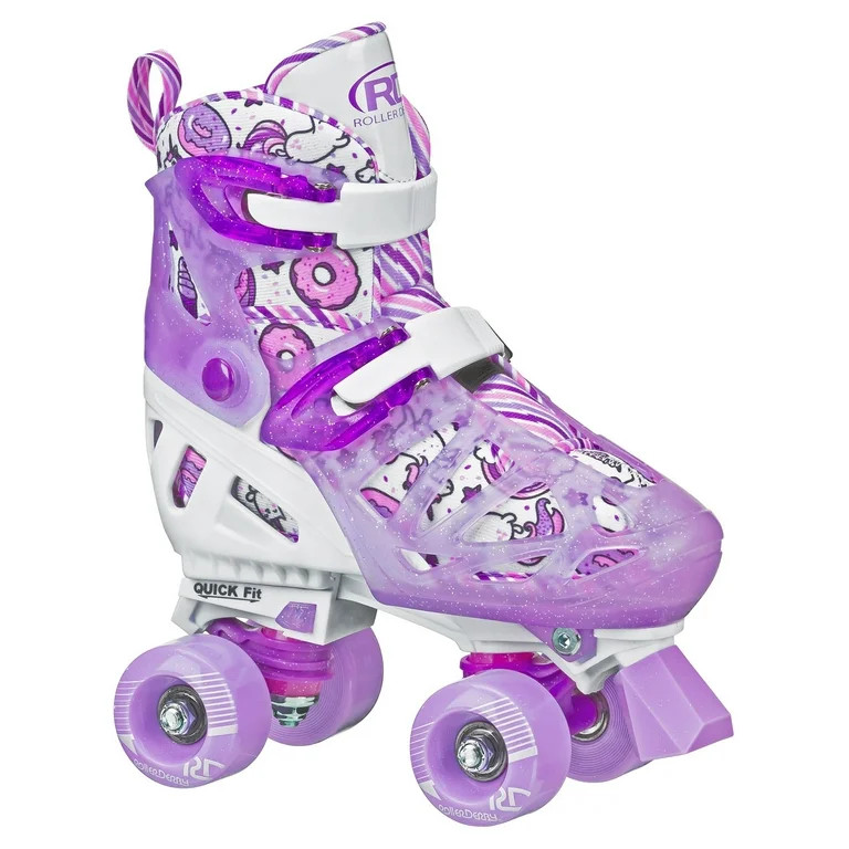 Roller Derby Pearl Adjustable Girl's Roller Skate, Donuts, Size Small (12J-2) | Walmart (US)