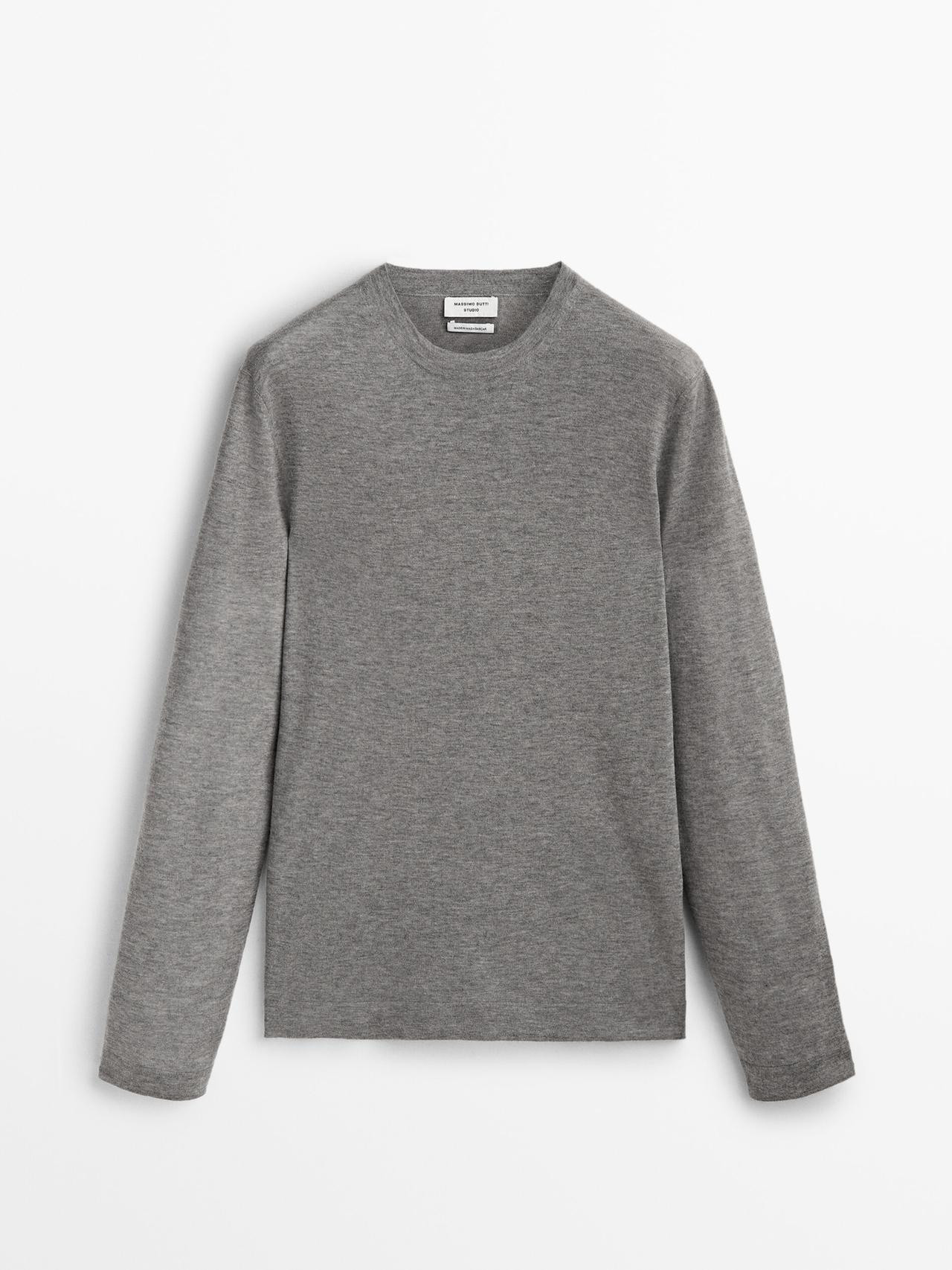 100% wool and cashmere sweater - Studio | Massimo Dutti DE