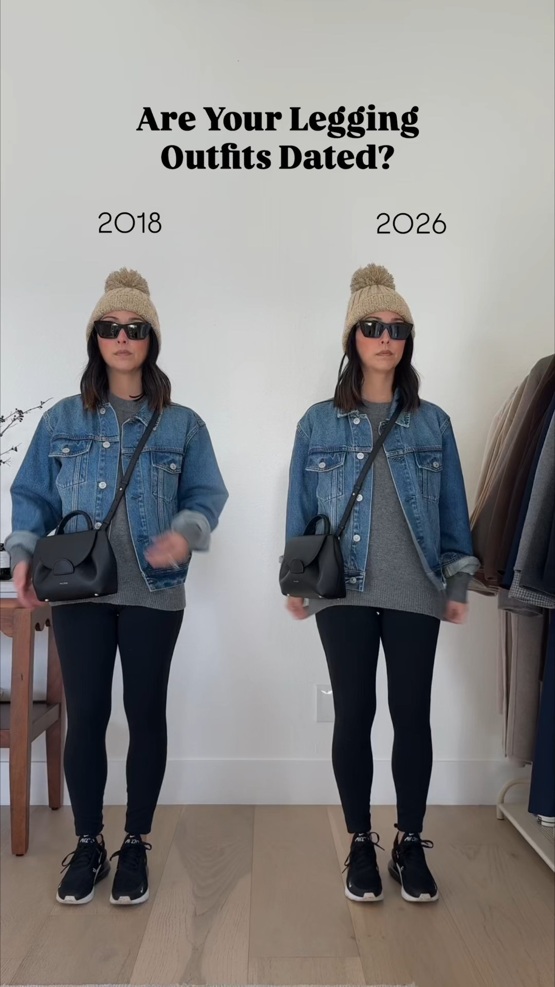 Update your legging outfits. Leggings need an outerwear piece that feels intentional and covers the bum. Also, socks will do wonders to a legging outfit. 

Everlane tee medium
Aritzia sweater xs
Amazon leggings xs
Amazon socks
New Balance sneakers 6 womens
Oak + Fort Trench coat xxs
Polo Ralph Lauren hat
Amazon sling bag
YSL sunglasses 

#LTKPetite #LTKmomlife