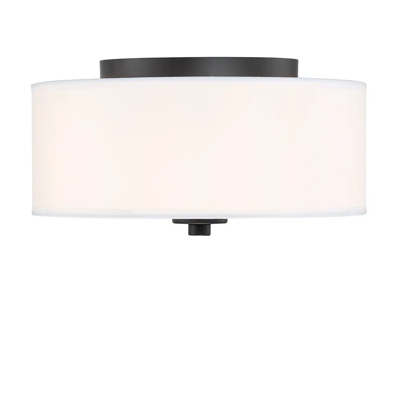 Dondie Flush Mount Ceiling Light Fixture with Fabric Shade | Wayfair North America