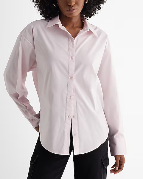 Poplin Boyfriend Portofino Shirt | Express