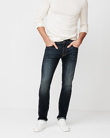 Skinny Dark Wash Stretch Jeans | Express