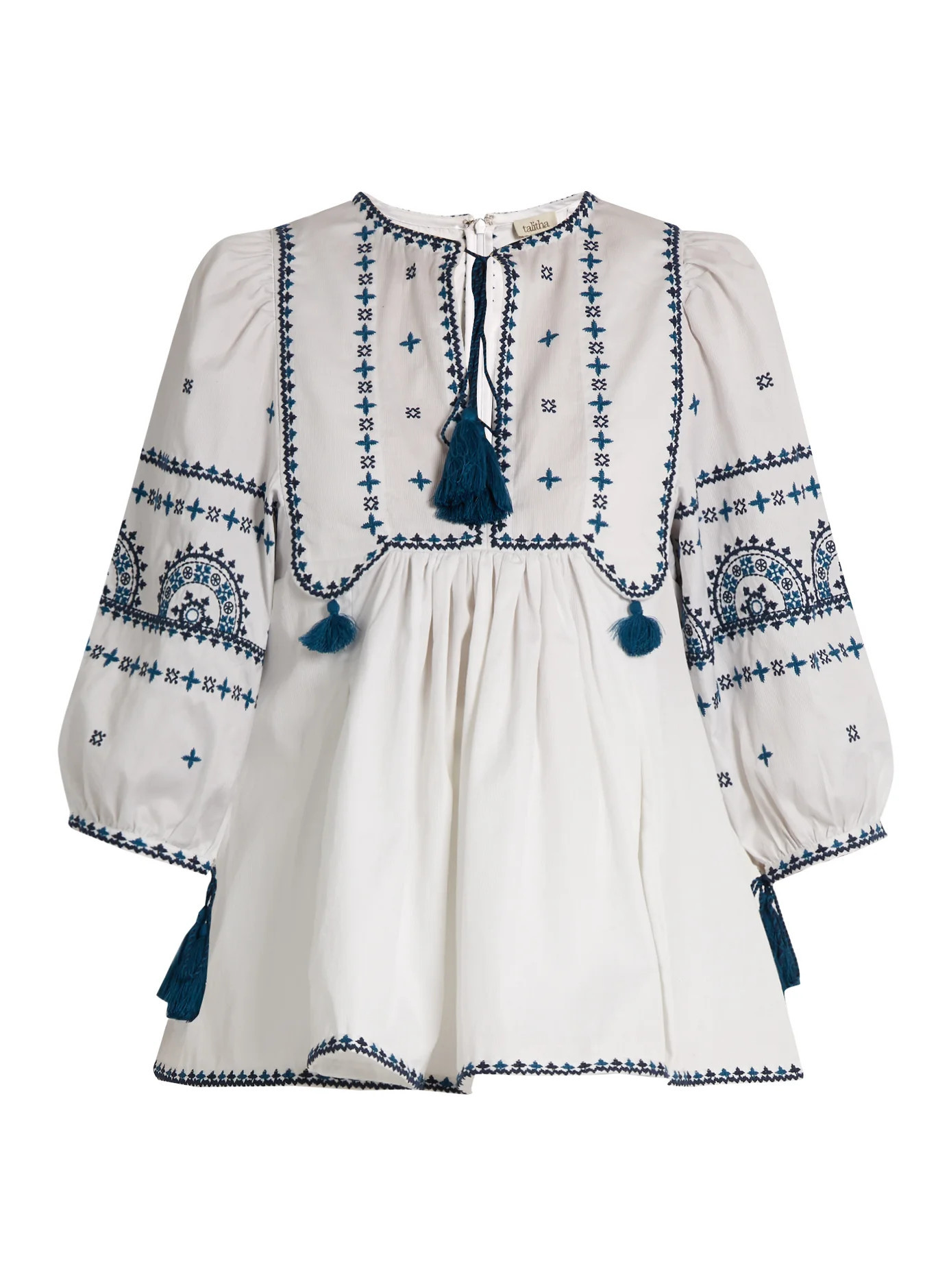 Embroidered cotton top | Matches (US)