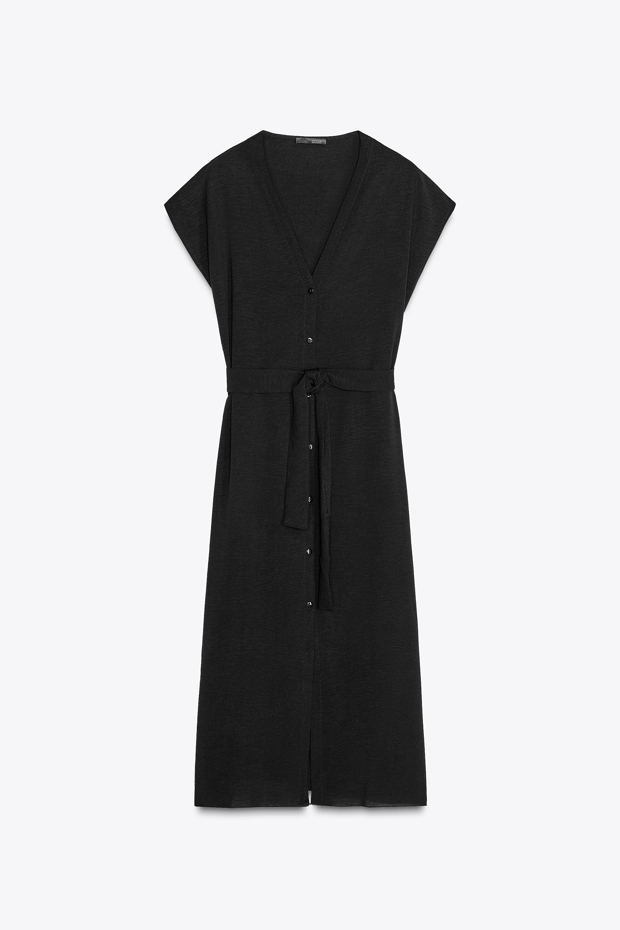 FLOWING DRESS WITH BELT | Zara UK
