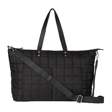 Black Large Quilted Weekender Bag | Erin Condren | Erin Condren