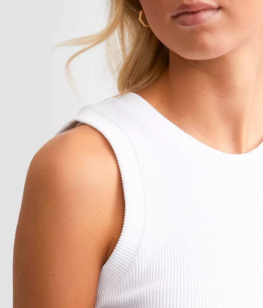 The High Neck Ribbed Contour Tank Top | Buckle