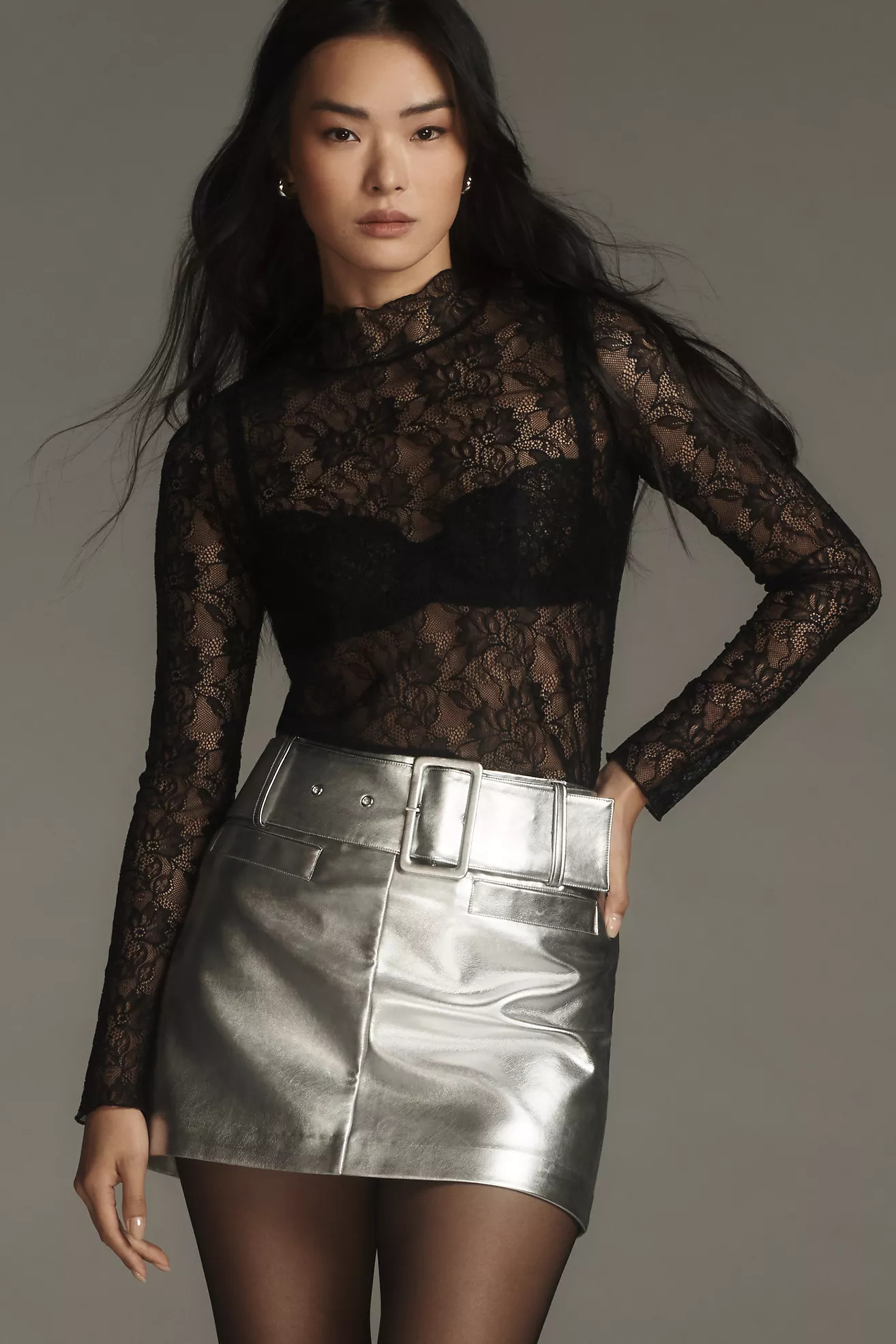 By Anthropologie Lace Layering Turtleneck | Anthropologie (US)