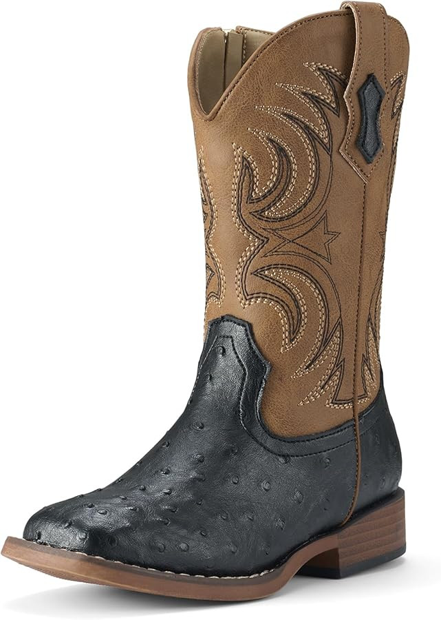 Rollda Kids Cowboy Boots Girls Cowgirl Boots Square Toe Boys Western Boots for Toddler/Little Kid... | Amazon (US)