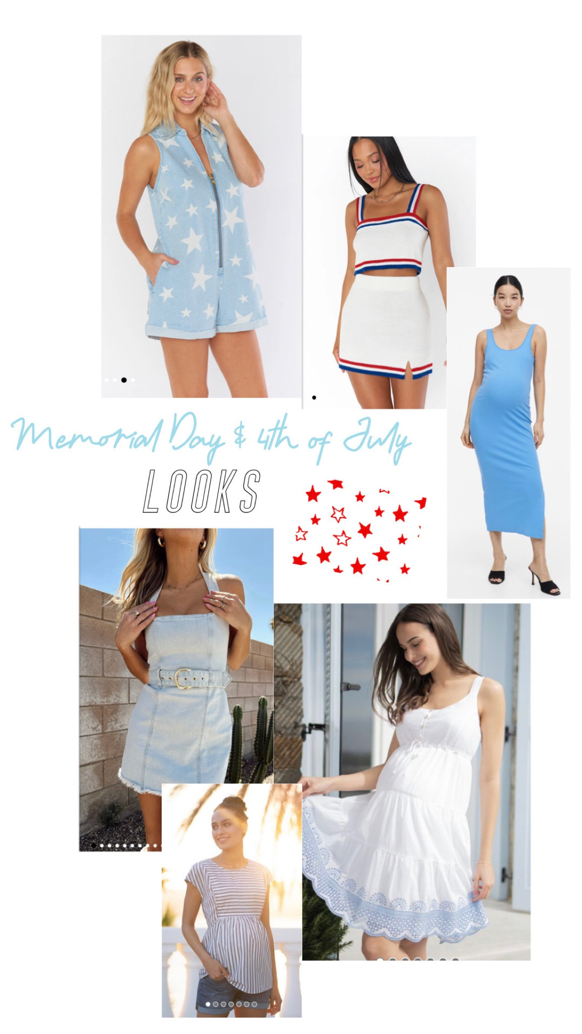 Memorial Day & 4th of July looks. Ranging from ordinary, maternity friendly to maternity! 

#LTKbaby #LTKbump #LTKSeasonal