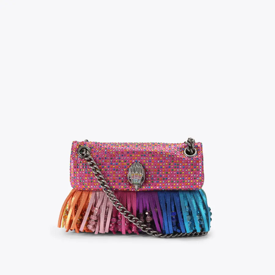 MINI KENSINGTON FRINGES Multi Colour Tassel Cross Body Bag by Kurt Geiger London | Kurt Geiger US