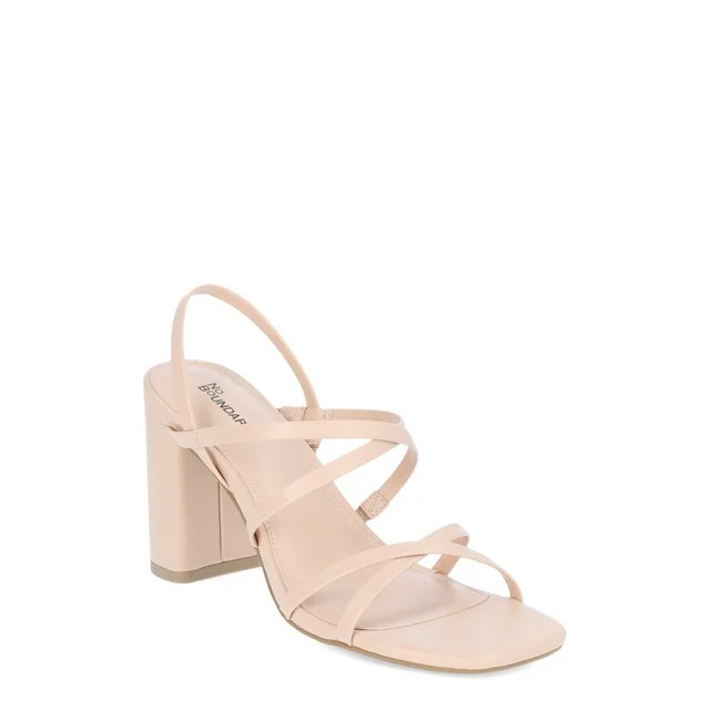 No Boundaries Women's Strappy Block Heel Sandals | Walmart (US)