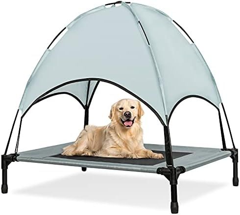 Niubya Outdoor Dog Bed with Canopy, Elevated Dog Bed with Removable Canopy Shade, Outside Portabl... | Amazon (US)