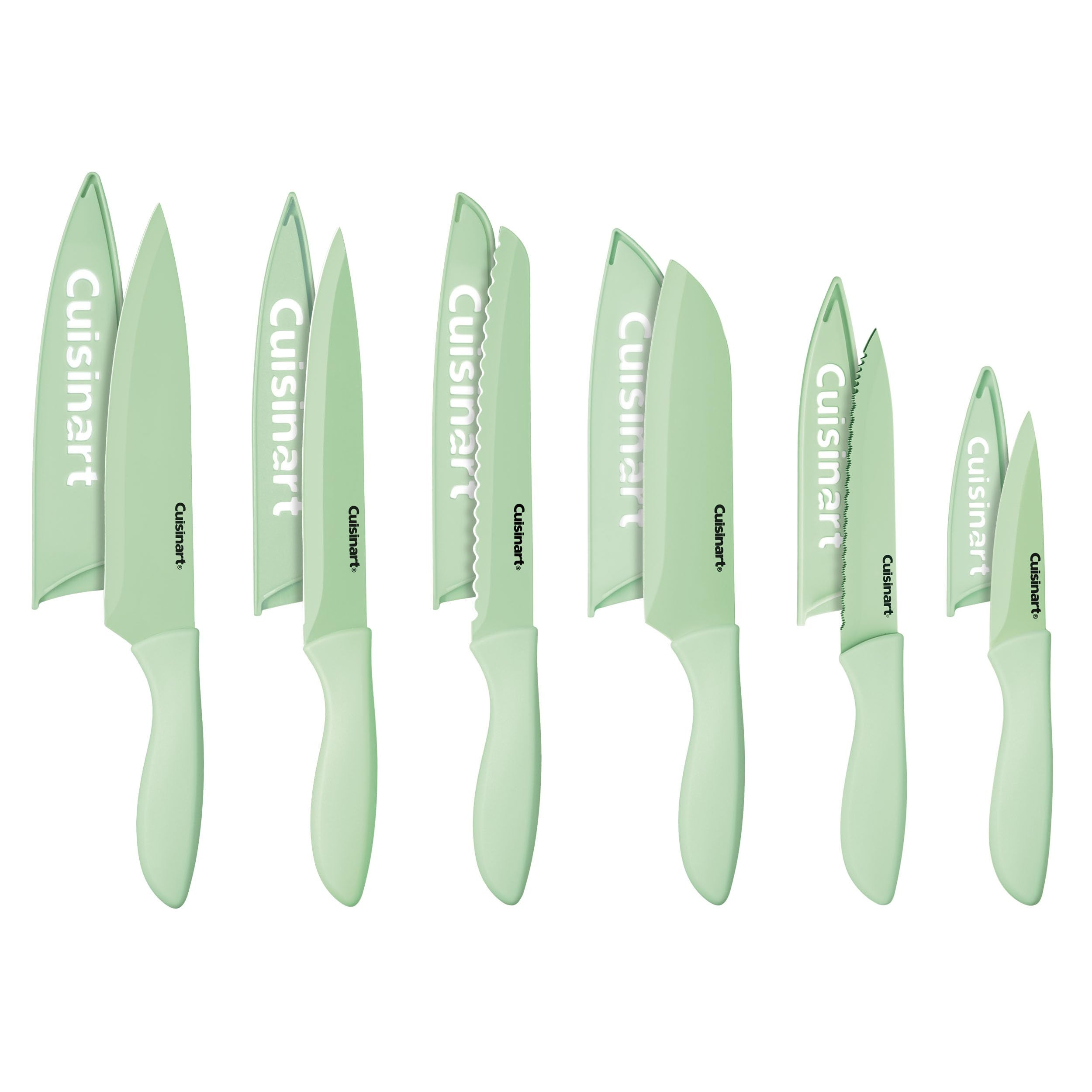 Cuisinart 12-Piece Kitchen Knife Set, Advantage Color Collection with Blade Guards, Pistachio | Amazon (US)