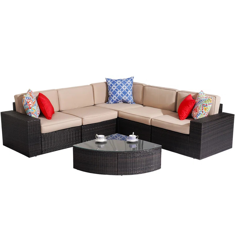 5 - Person Outdoor Seating Group with Cushions | Wayfair North America