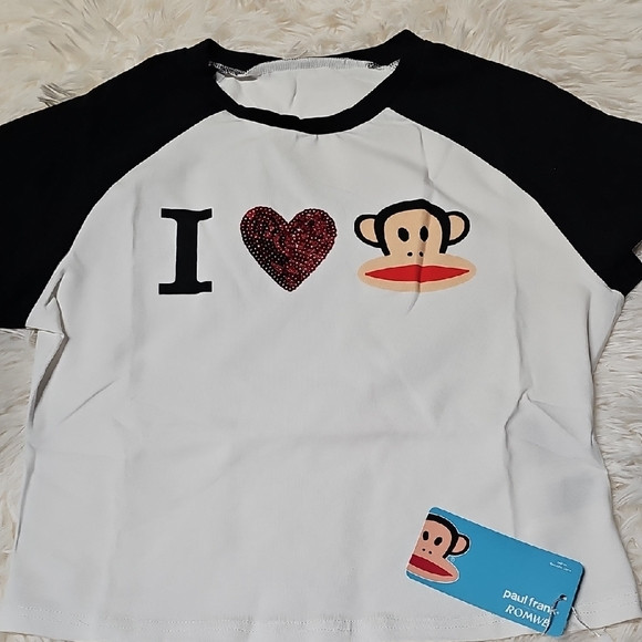 Paul Frank Roglen Sleeve Womens Fitted T-shirt Girl Casual Cartoon Graphic | Poshmark