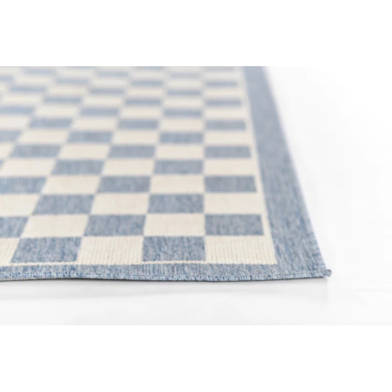 Erin Gates by Momeni Saybrook Check Blue Area Rug | Wayfair North America