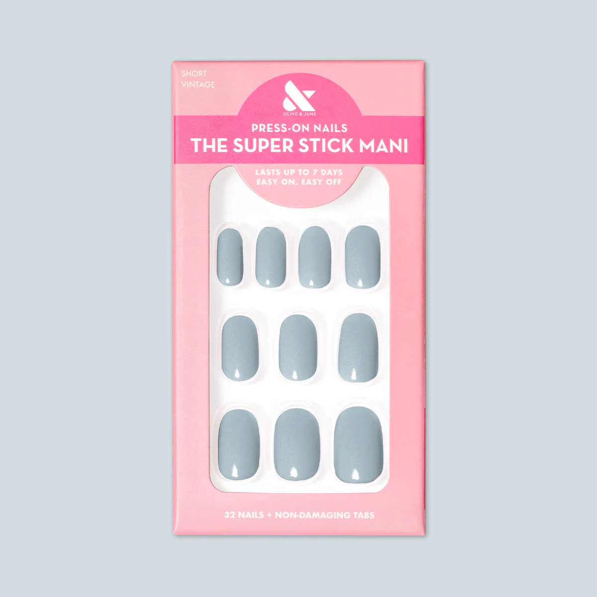 Vintage | Short | Round - Tab Press-On | Olive & June