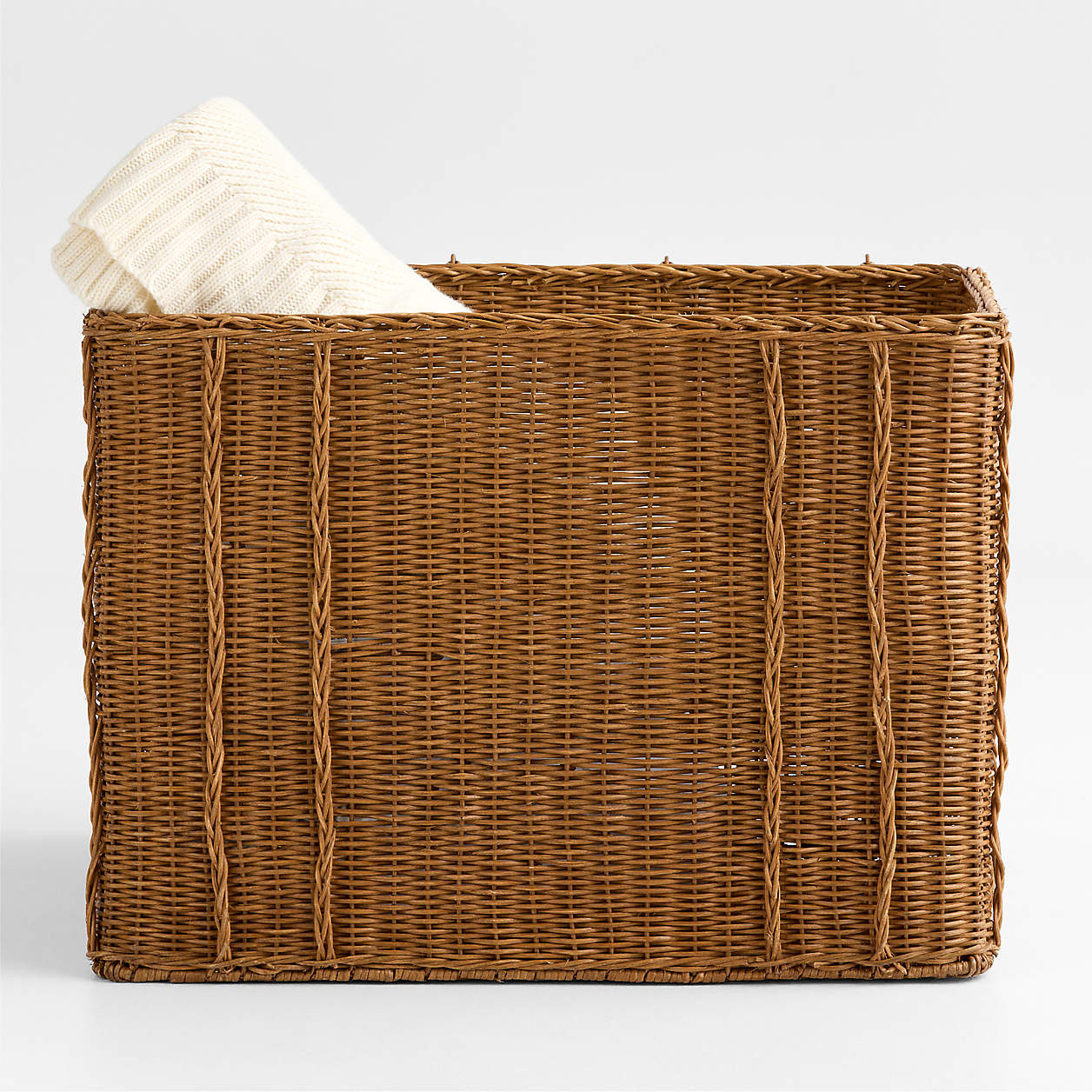 Alford Rattan Trunk with Lid + Reviews | Crate & Barrel | Crate & Barrel