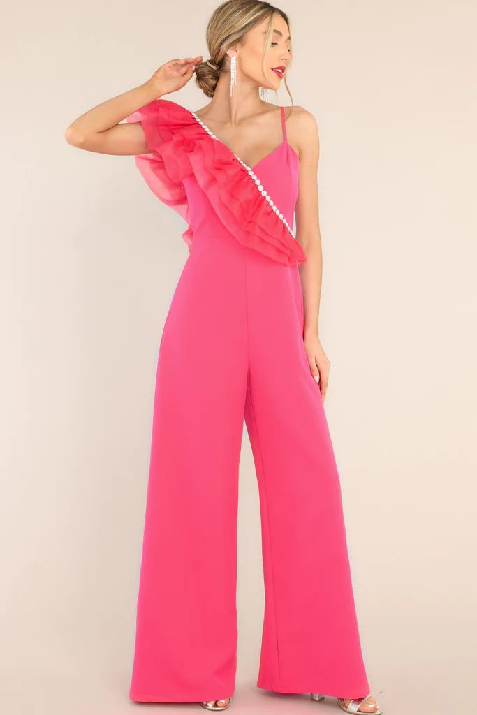 At Ease With You Hot Pink Jumpsuit | Red Dress 