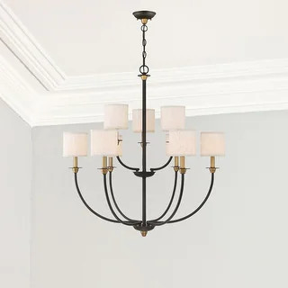 Quentin Designs Nine Light Chandelier Isabella Old Bronze - Exact Size - Bed Bath & Beyond - 3361... | Bed Bath & Beyond