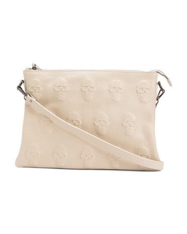 Made In Italy Leather Multi Skull Crossbody | TJ Maxx