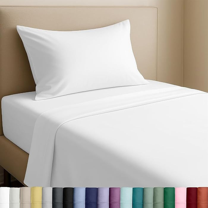 California Design Den Twin Sheets Set - Natural 100% Cotton Sheets with Deep Pockets, Soft Sateen... | Amazon (US)