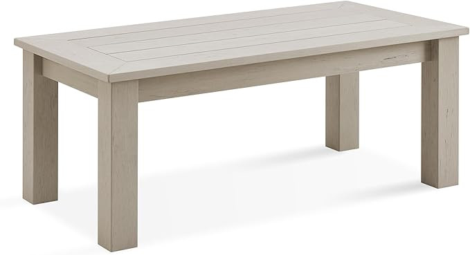 Psilvam Outdoor Coffee Table, 47.2" Poly Lumber Modern Rectangle Large coffee table, Weatherproof... | Amazon (US)