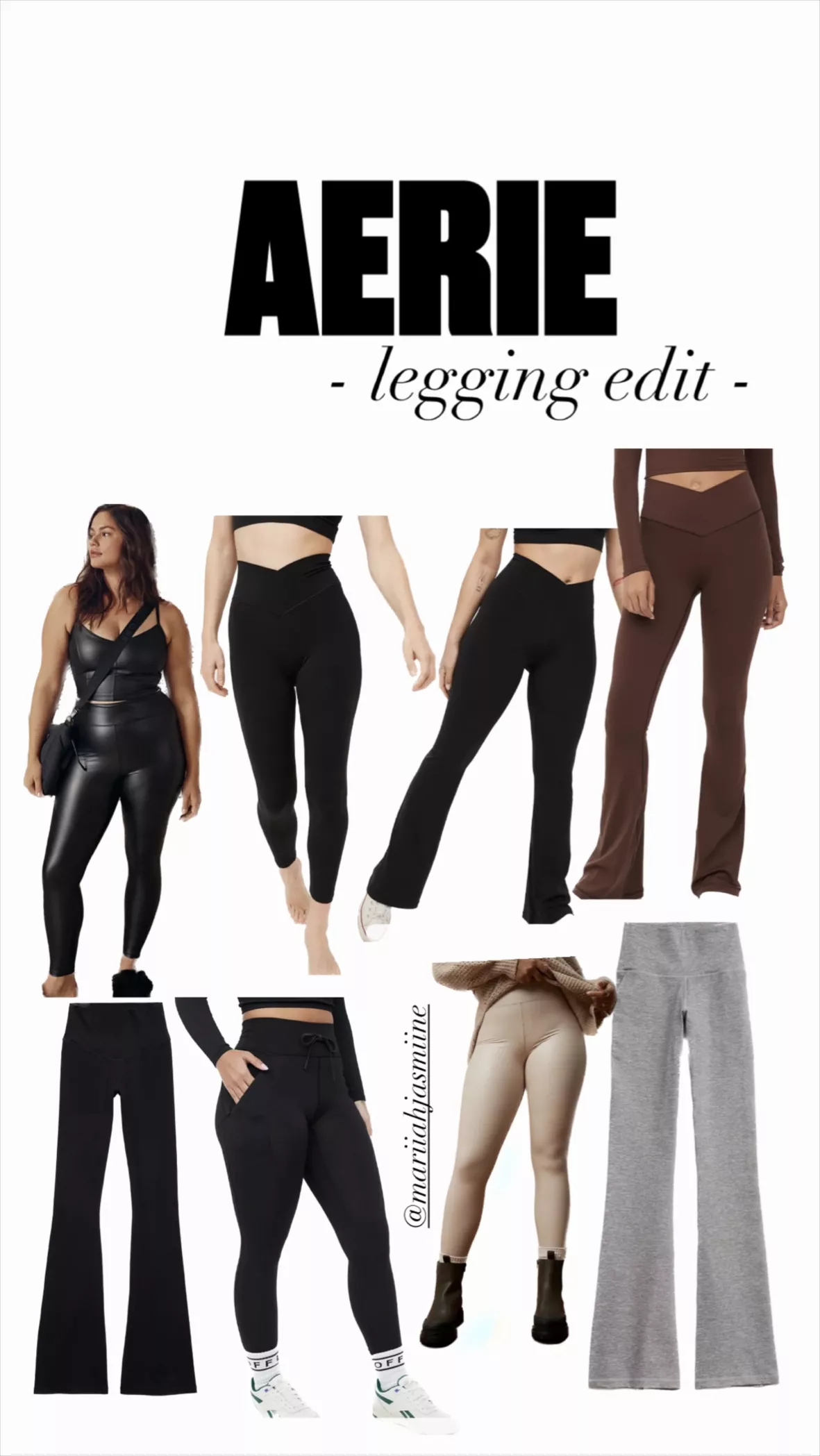 OFFLINE By Aerie Real Luxe Faux Leather Black Hi-Rise Legging Women Size XL  Long