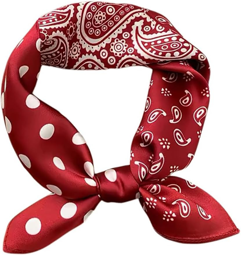 100% Mulberry Silk Scarf -21” Square Neckerchief with Gift Packed | Amazon (US)
