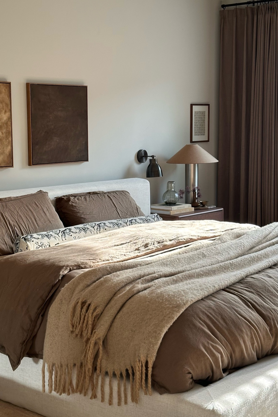 bedroom 🤎 table lamp and wool throw are Zara home! 

#LTKHome