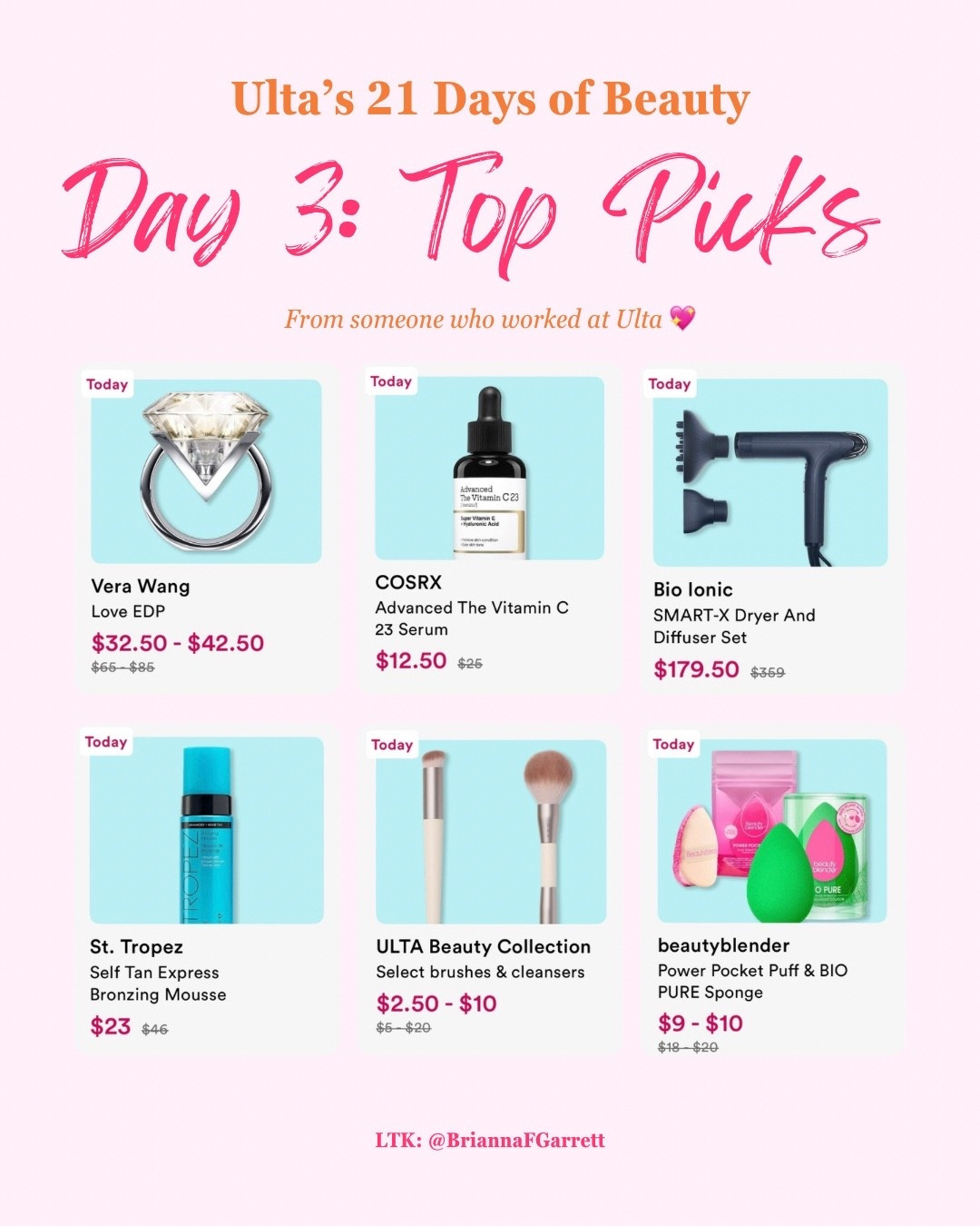 Ulta’s 21 Days of Beauty Day 3 deals 😍

These are my top picks as someone who used to work at Ulta. 🩷🧡

Some really good beauty steals today. Everything from today’s sale is linked here for easy shopping. 💕🛍️

#LTKSpringSale #LTKBeauty #LTKSaleAlert