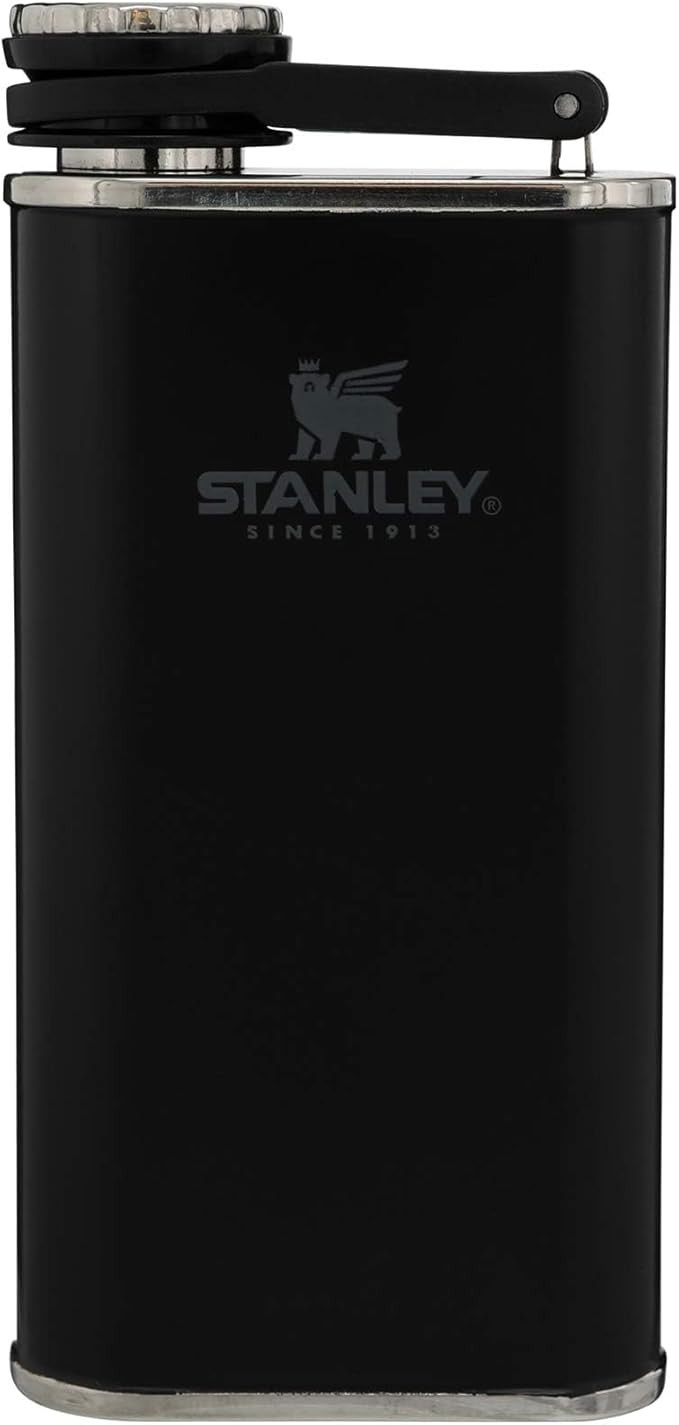 Stanley Classic Flask 8oz with Never-Lose Cap, Wide Mouth Stainless Steel Hip Flask | Amazon (US)