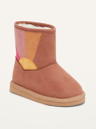 Sherpa-Lined Faux-Suede Boots for Toddler Girls | Old Navy (US)