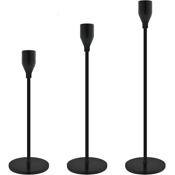 Urban DecoTaper Candle Holders Black Table Decorative Candlestick Holder for Wedding Dinning Part... | Walmart (US)