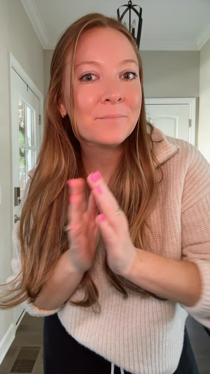 Ivory sweater quarter zip - tts wearing a medium 
Wide leg sweatpants - wearing a medium. Could wear a small 

#LTKWatchNow #LTKFindsUnder50 #LTKSaleAlert