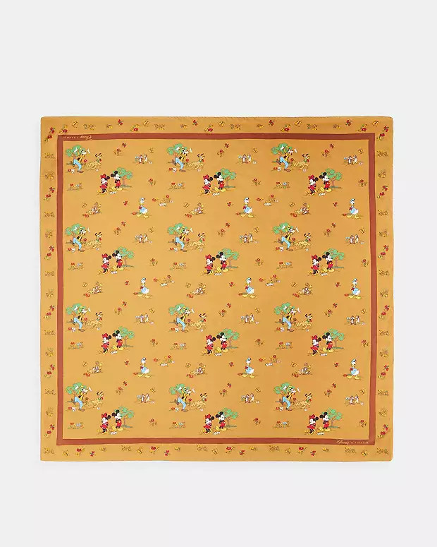 Disney X Coach Silk Square Scarf With Mickey Mouse And Friends$95Color: Honey BrownAdd to BagADDI... | Coach (US)