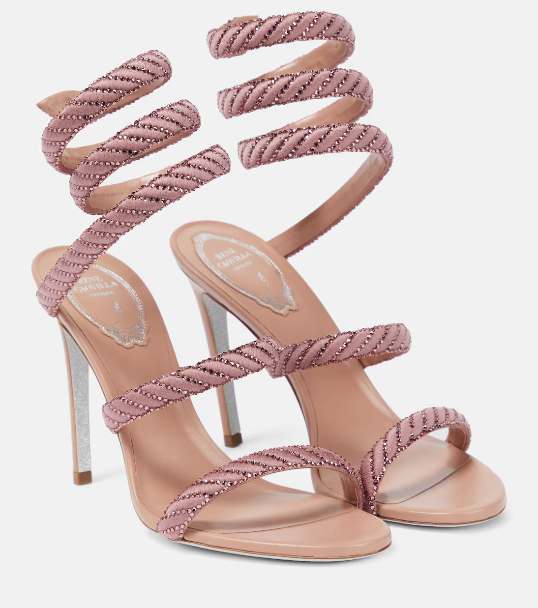 Cleo embellished satin sandals | Mytheresa (US/CA)
