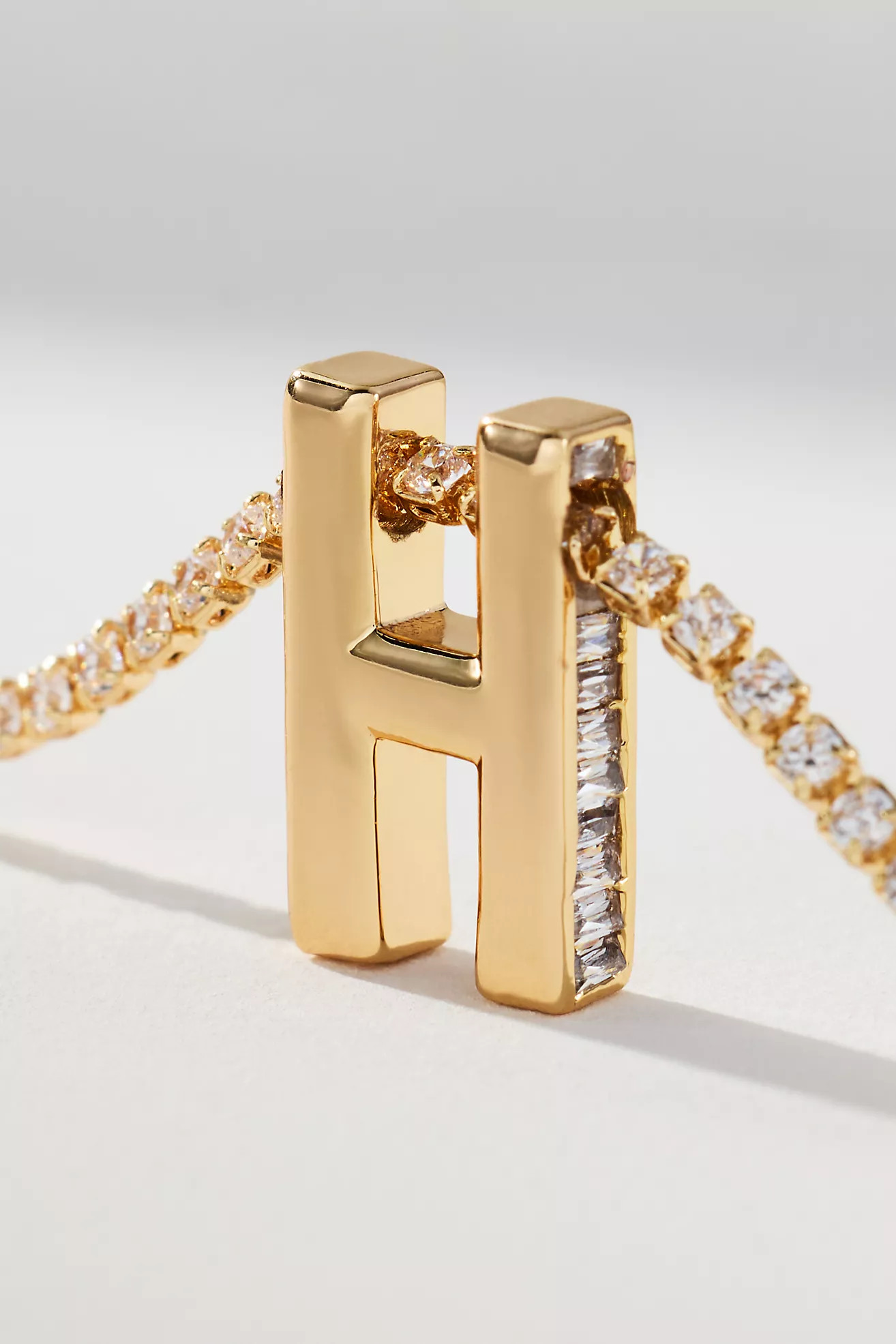 Large Crystal Monogram Necklace | Anthropologie (US)