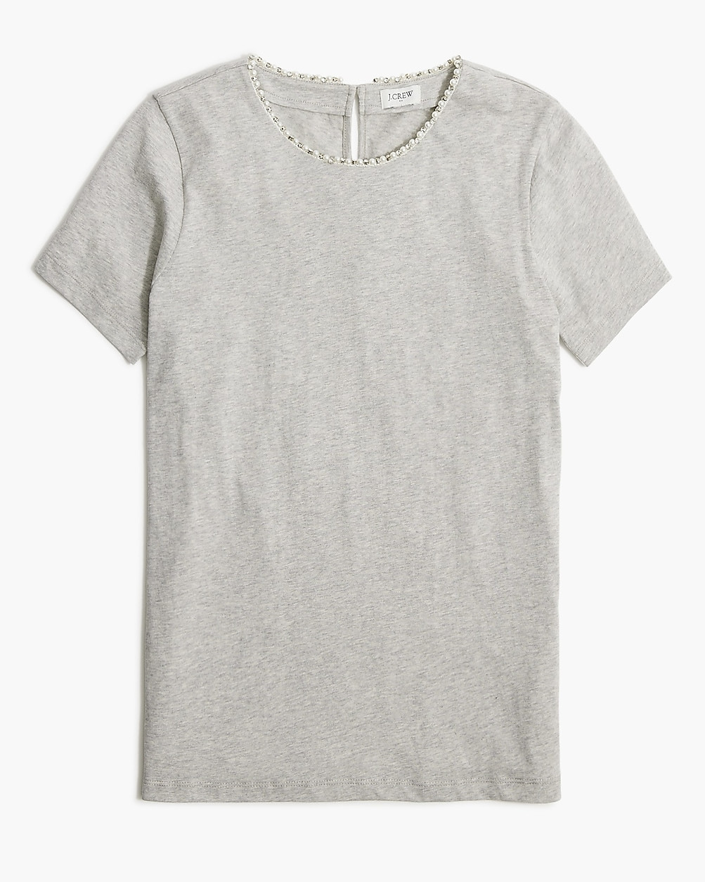 Pearl and crystal embellished tee | J.Crew Factory
