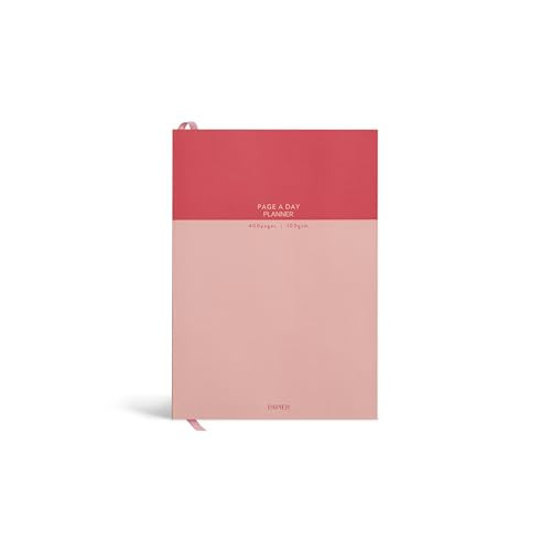 Papier Undated Daily Planner - Pink | Hardback Cover A5 Notebook Diary, Write Personal & Work To-Do Lists & Organize Priorities | Includes Day Per Page Checklist, Monthly Views & Gridded Notes Pages | Amazon (US)