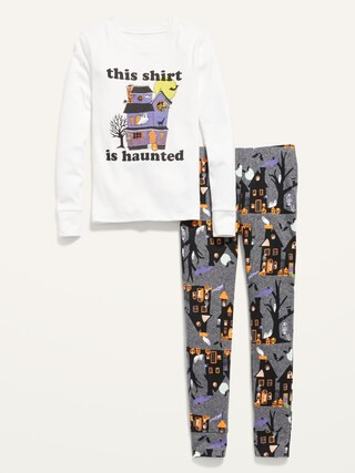 Gender-Neutral Matching Snug-Fit Printed Pajama Set for Kids | Old Navy (CA)