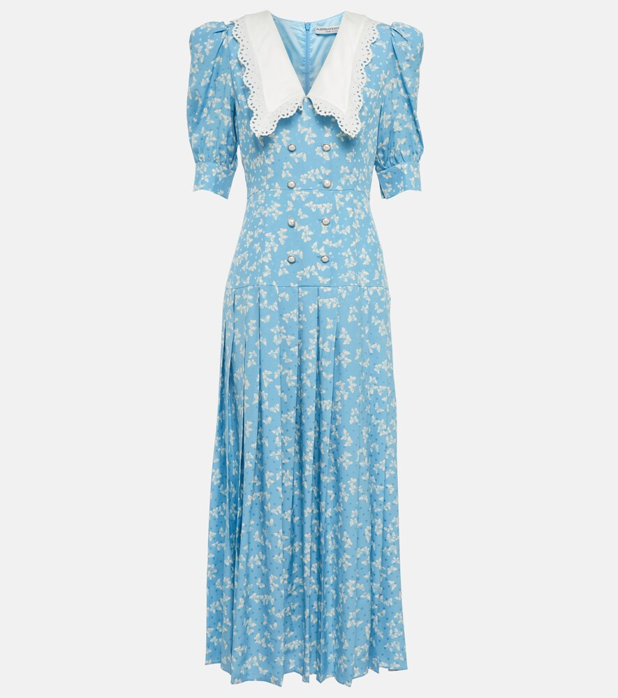 Alessandra Rich Pleated silk midi dress | Mytheresa (UK)