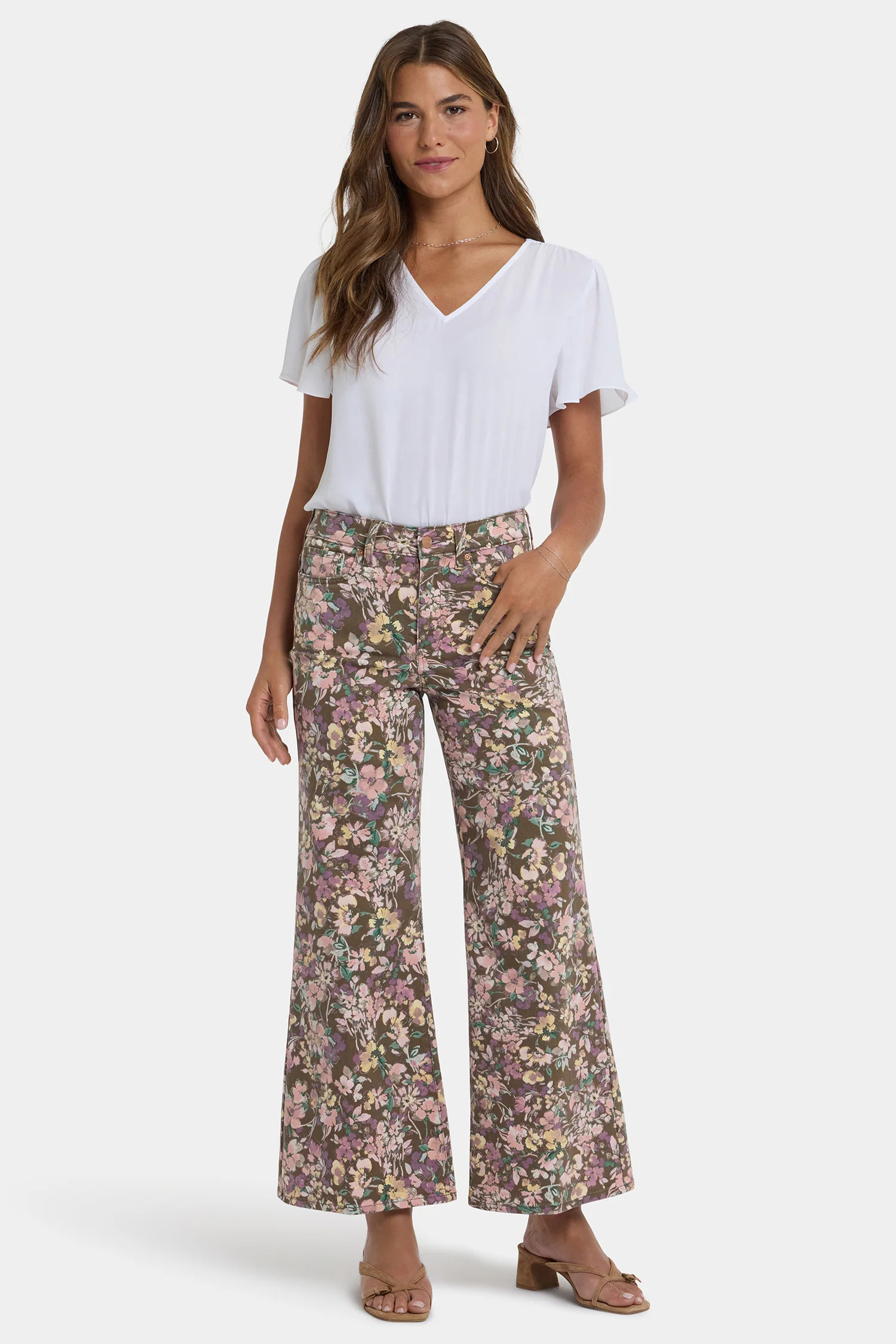 Mia Palazzo Ankle Jeans - Earth Blooms | NYDJ