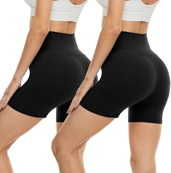 CAMPSNAIL 4 Pack Biker Shorts for Women High Waist - 5" Tummy Control Soft Athletic Yoga Workout ... | Amazon (US)